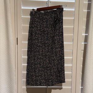 URBAN Romantics Black Floral Midi Skirt